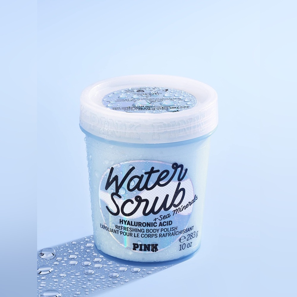 PINK Victoria's Secret Water Scrub with Sea Minerals - Blue